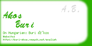 akos buri business card